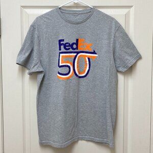 FedEx 50 Years Employee Short Sleeve Shirt Mens Large New Celebrating 50 Years